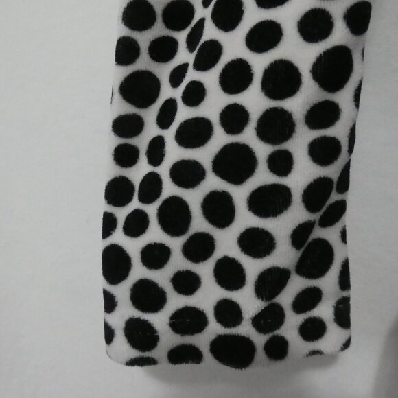 H&M - Hello Kitty | 12-18 months | Black And White Velour Polka Dot Bottoms - Picture 8 of 16